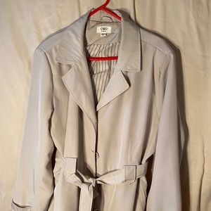 Cream lightweight trench coat